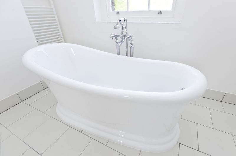 Refinished Bathtub in Bright Bathroom